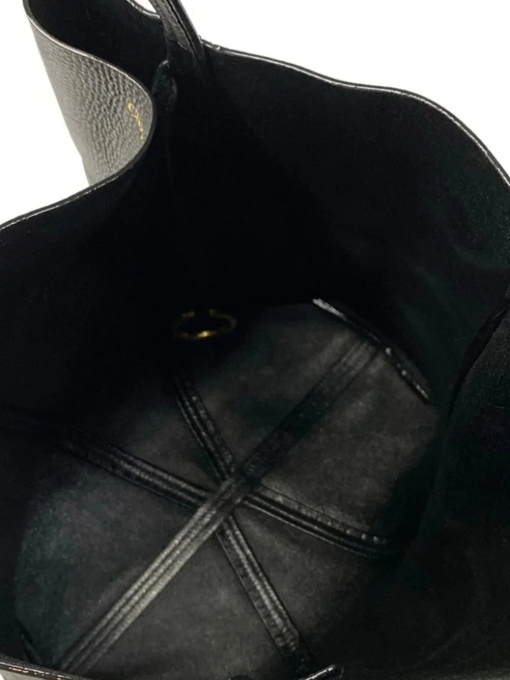 Chloe Spin Large Black Leather Tote Bag